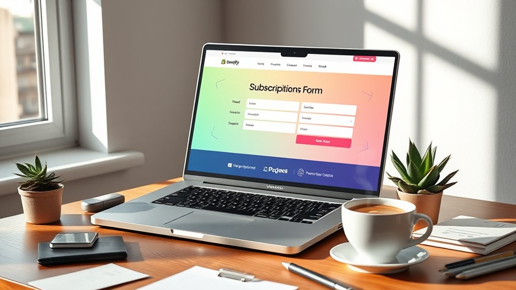 add subscription shopify landing