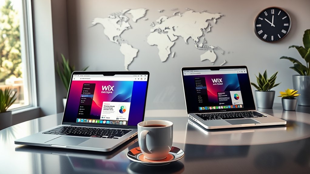 collaborate internationally with wix